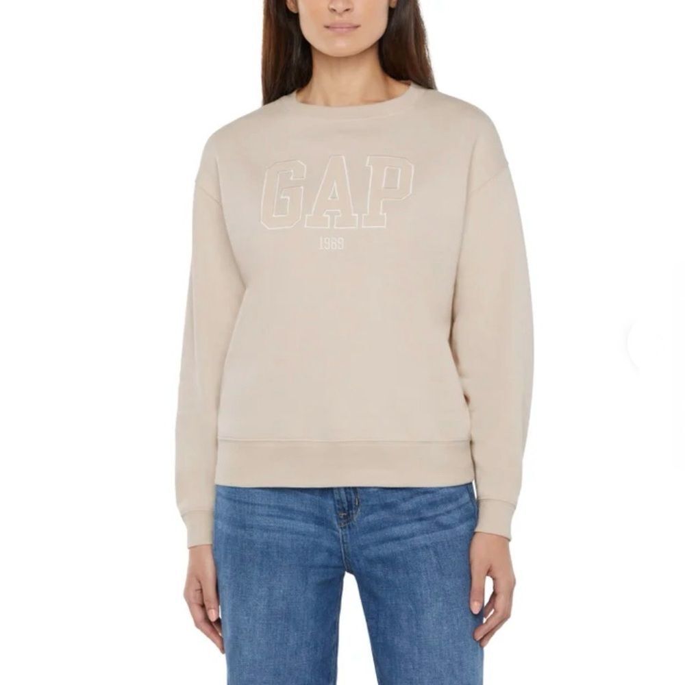 Women’s Gap Logo Crewneck Oversized Fleece Sweatshirt Size XL - Picture 5 of 5